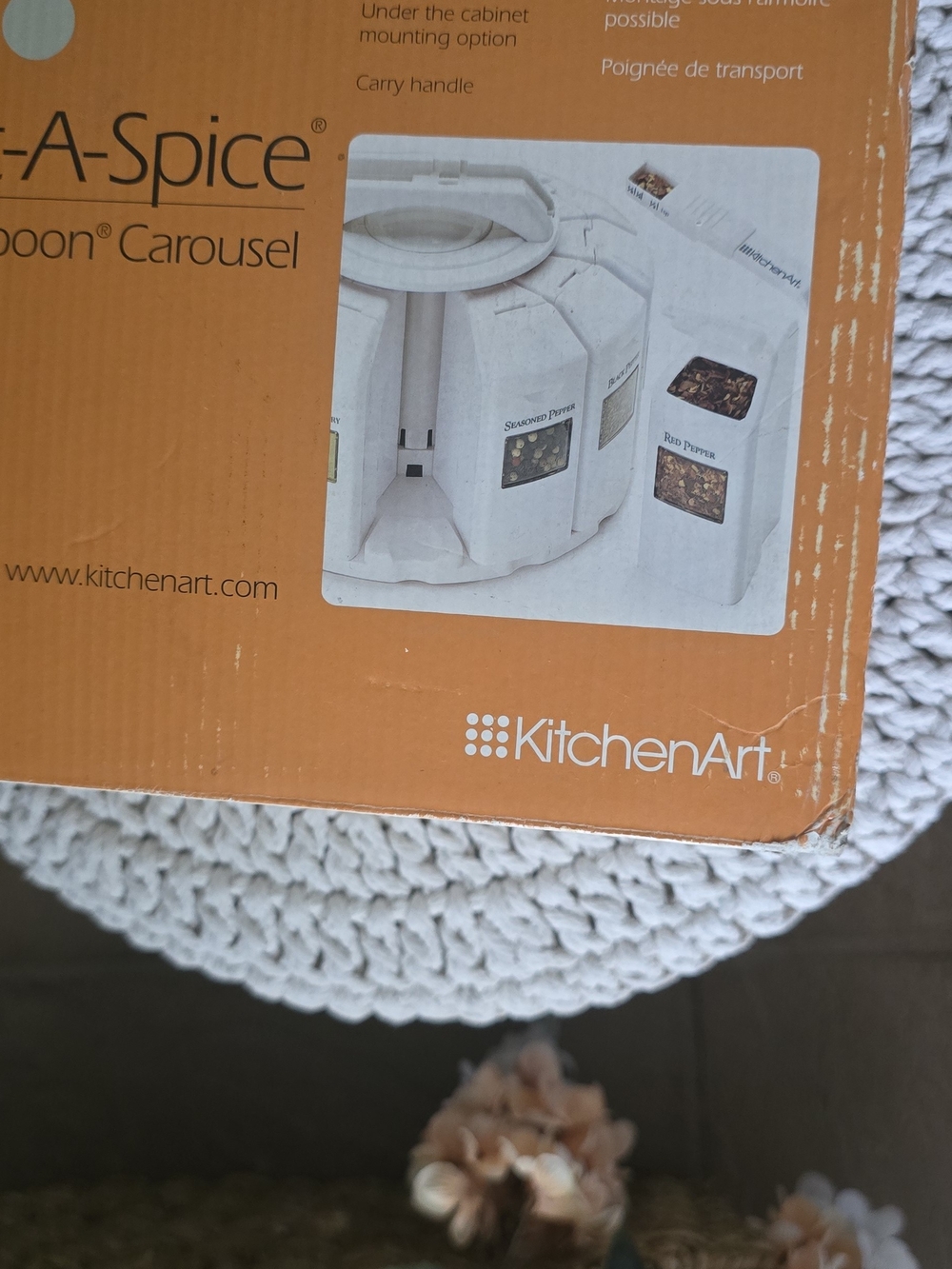 KitchenArt Select-A-Spice Rotating Spice Rack - White - Picture 5 of 8